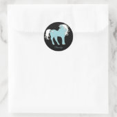 Magische Unicorn Cute en Schattig met Star Ronde Sticker (Tas)