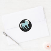 Magische Unicorn Cute en Schattig met Star Ronde Sticker (Envelop)