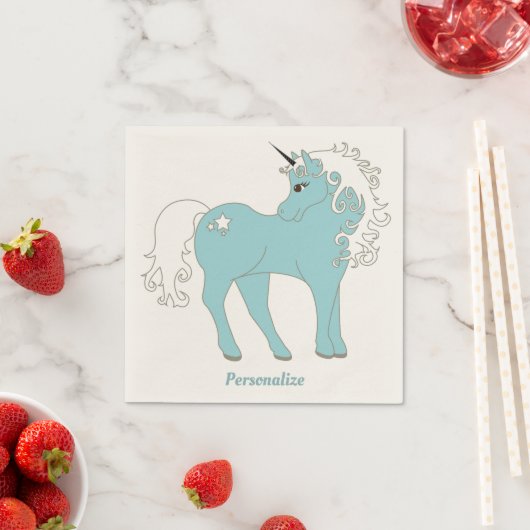 Magische Unicorn Cute en Schattig met Star Servet (Insitu)