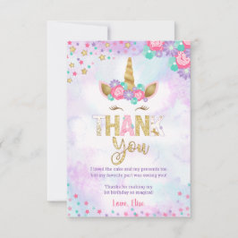 Magische Unicorn Dank je kaarten