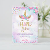 Magische Unicorn Dank je kaarten (Staand voorkant)