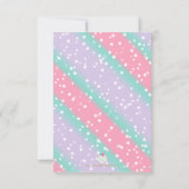 Magische Unicorn Dank je kaarten (Achterkant)