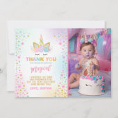 Magische Unicorn Dank u wel! Bedankkaart (Voorkant)