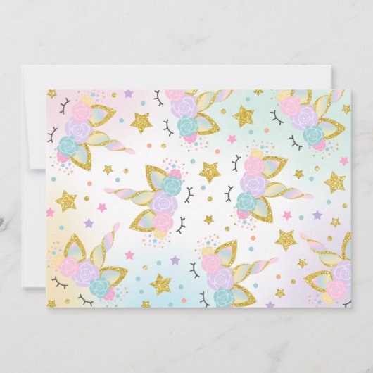 Magische Unicorn Dank u wel! Bedankkaart (Achterkant)