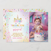 Magische Unicorn Dank u wel! Bedankkaart (Voorkant / Achterkant)