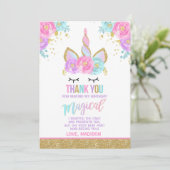 Magische Unicorn Dank u wel! Bedankkaart (Staand voorkant)