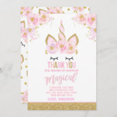 Magische Unicorn Dank u wel! Bedankkaart (Voorkant / Achterkant)