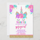Magische Unicorn Dank u wel! Bedankkaart (Voorkant)