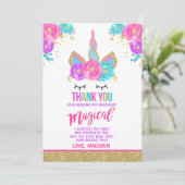 Magische Unicorn Dank u wel! Bedankkaart (Staand voorkant)