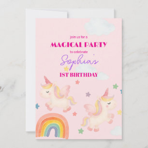 Magische Unicorn Dreamland Uitnodiging