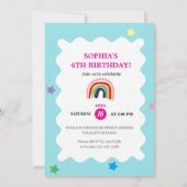 Magische Unicorn Dreamland Uitnodiging (Achterkant)