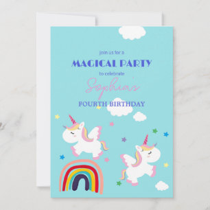 Magische Unicorn Dreamland Uitnodiging