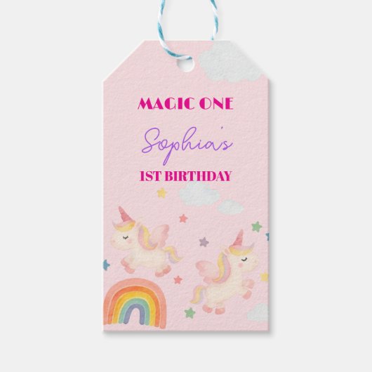 Magische Unicorn Dreamland Uitnodiging Cadeaulabel (Voorkant)