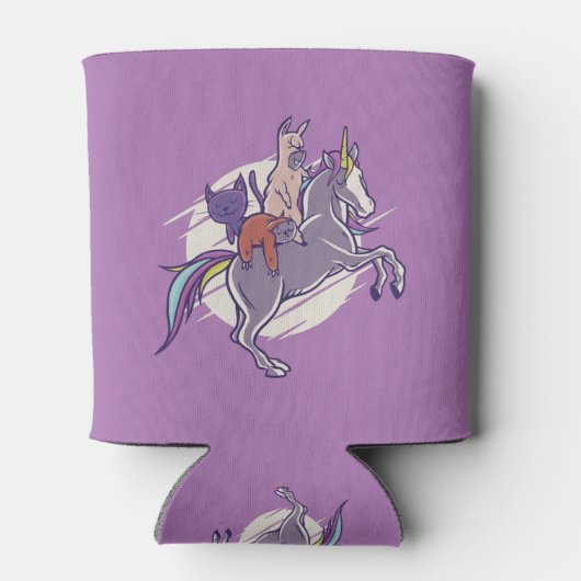 Magische Unicorn en Vrienden Blikjeskoeler (Achterkant)