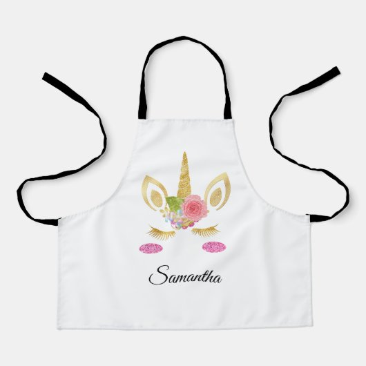 Magische Unicorn Face Schort (Voorkant)