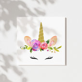 Magische Unicorn, Fairy Tale, Girl Nursery, Roze Canvas Afdruk