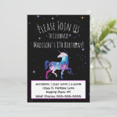 Magische Unicorn Galaxy Birthday Kaart (Staand voorkant)