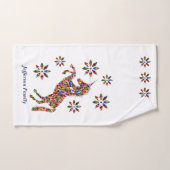 Magische Unicorn Glitter Familie personaliseren Bad Handdoek (Handdoek)