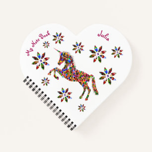 Magische Unicorn Glitter Girly gelooft dat persona Notitieboek