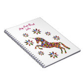 Magische Unicorn Glitter Shiny Girly personaliseer Notitieboek (Rechterzijde)