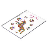 Magische Unicorn Glitter Shiny Girly personaliseer Notitieboek (Linkerzijde)