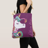 Magische Unicorn Gold Glitter, speciaal gepersonal Tote Bag (Dichtbij)