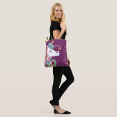 Magische Unicorn Gold Glitter, speciaal gepersonal Tote Bag (Op model)