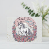 Magische Unicorn Hartelijk dank Bedankkaart (Staand voorkant)
