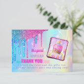 Magische Unicorn Hartelijk dank Bedankkaart (Staand voorkant)