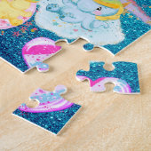 Magische Unicorn Ice Cream Castle Rainbow Legpuzzel (Zijkant)
