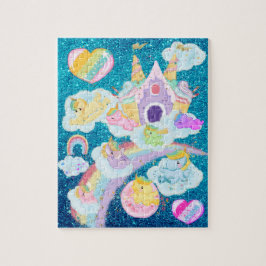 Magische Unicorn Ice Cream Castle Rainbow Legpuzzel