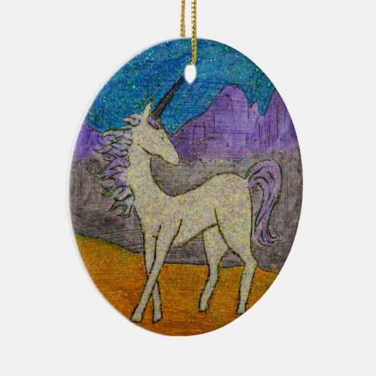 Magische Unicorn Keramisch Ornament (Rechts)