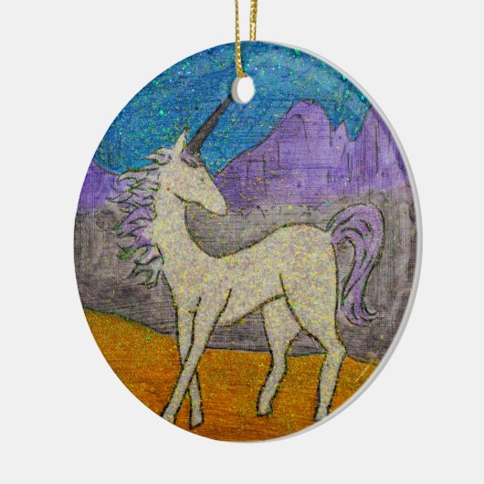Magische Unicorn Keramisch Ornament (Links)