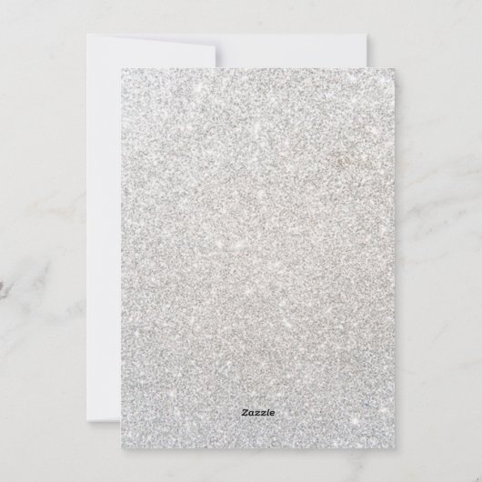 Magische unicorn kerstglitter feestdagenkaart (Achterkant)