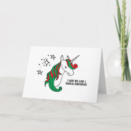 Magische Unicorn Kerstmis Feestdagen Kaart