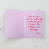 Magische Unicorn Kerstmis Kaart (Binnen)