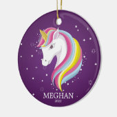 Magische unicorn kerstversiering keramisch ornament (Links)