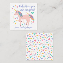 Magische Unicorn Kinder Classroom Valentijn Kaart Notitiekaartje