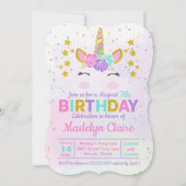 Magische Unicorn Kinderen van Birthday Uitnodiging (Voorkant)