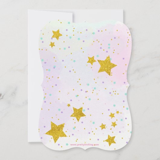 Magische Unicorn Kinderen van Birthday Uitnodiging (Achterkant)