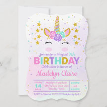 Magische Unicorn Kinderen van Birthday Uitnodiging