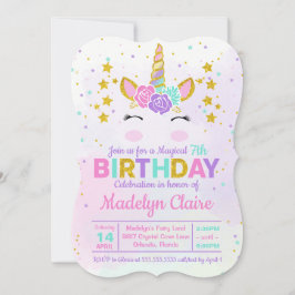 Magische Unicorn Kinderen van Birthday Uitnodiging