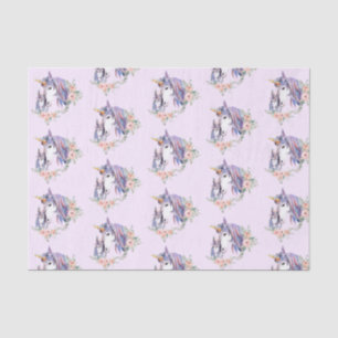 Magische Unicorn Mam & Baby Waterverf Patroon Tissuepapier