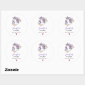 Magische Unicorn Mam en Baby Kitchen Ronde Sticker (Vel)
