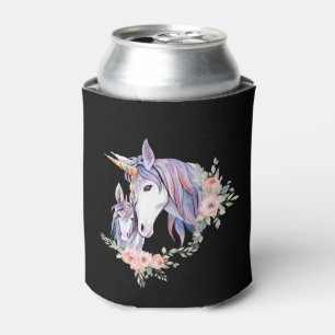 Magische Unicorn Mam en Baby Waterverf Blikjeskoeler
