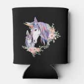 Magische Unicorn Mam en Baby Waterverf Blikjeskoeler (Achterkant)