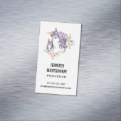 Magische Unicorn Mam en Baby Waterverf Magnetisch Visitekaartje (Voorbeeld)