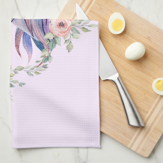 Magische Unicorn Mam en Baby Waterverf Theedoek (Quarter Fold)