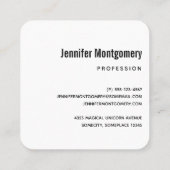 Magische Unicorn Mam en Baby Waterverf Vierkante Visitekaartje (Achterkant)