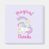 Magische Unicorn met Rainbow Shooting Star-Bedankt Magneet (Voorkant)